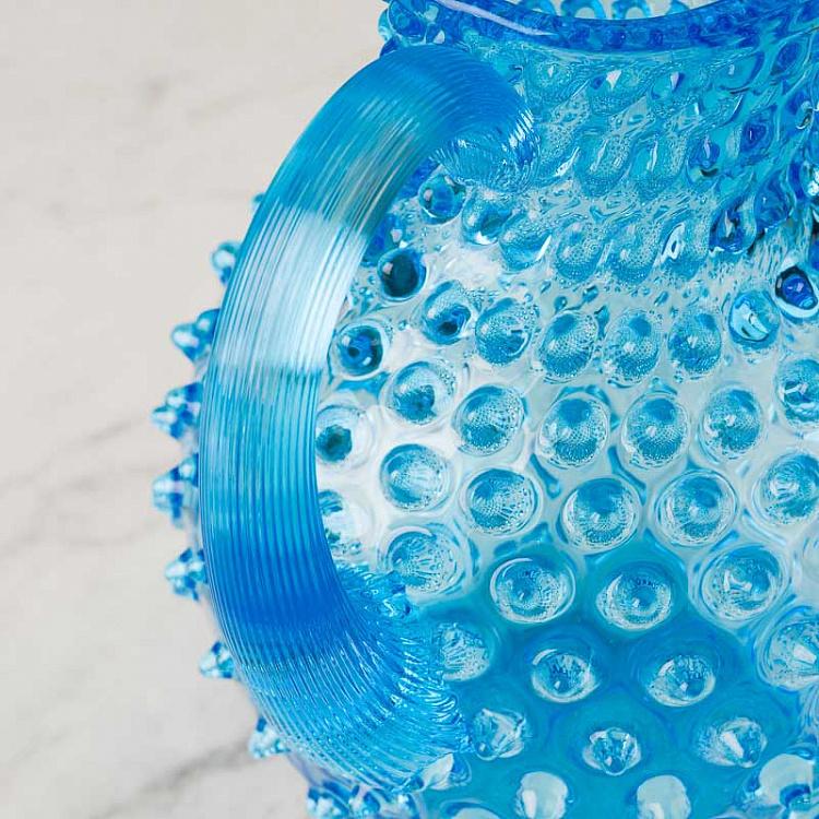 Бирюзовый кувшин Диамант Pitcher Hobnail Turquoise Large