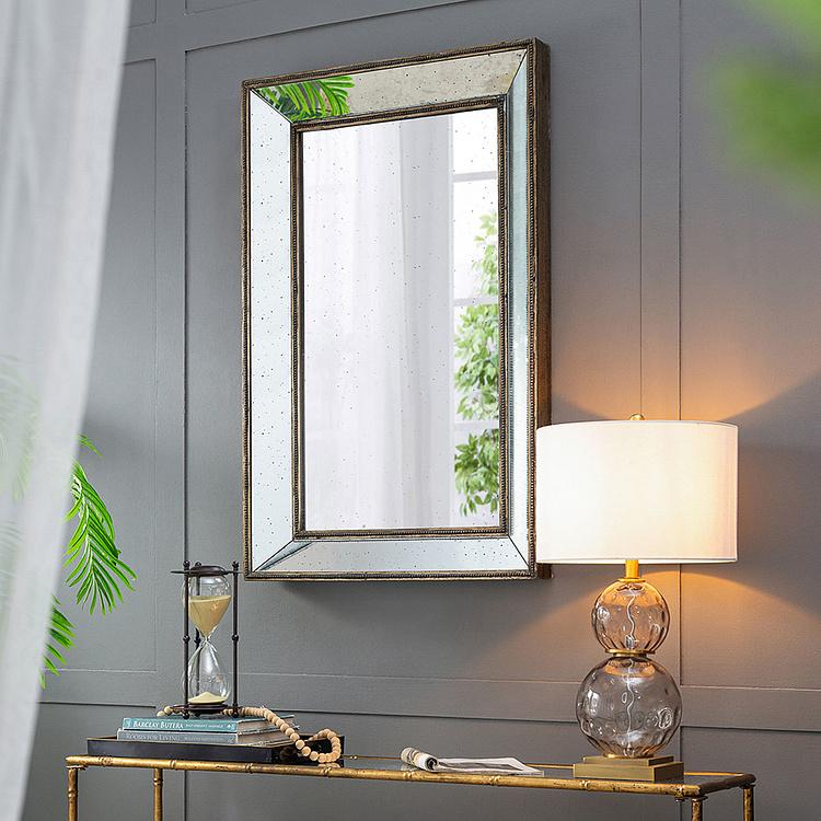 Настенное зеркало Гламур в винтажном стиле Vintage Glamour Rectangular Mirror