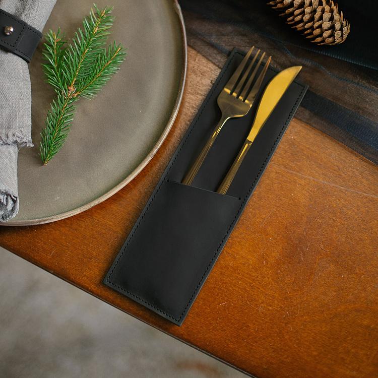 Набор из двух конвертов для столовых приборов Нуар Set Of 2 Cutlery Envelopes Noire