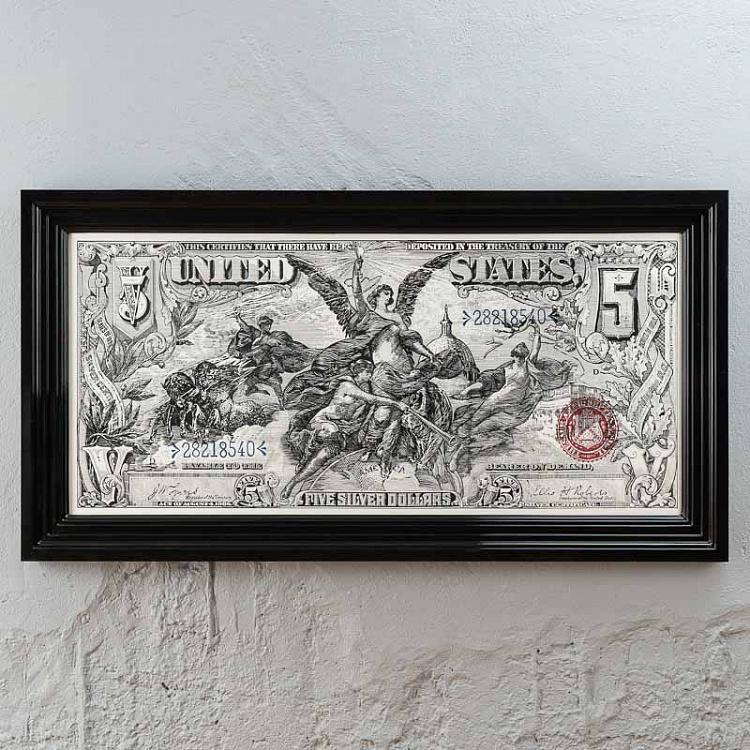 Картина-принт Серебряный сертификат Электричество Silver Certificate Electricity Art