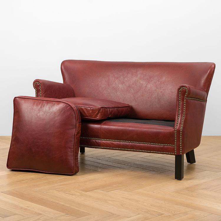 Двухместный диван Поль, чёрные ножки Paul 2 Seater, Black Wood D