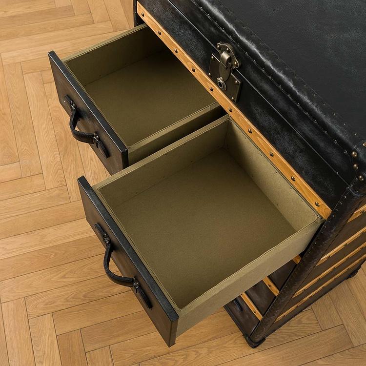 Комод-сундук Трансатлантик, светлое дерево,  H Transatlantic Chest High, Light Wood D