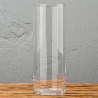 Long Cylindrical Glass Vase