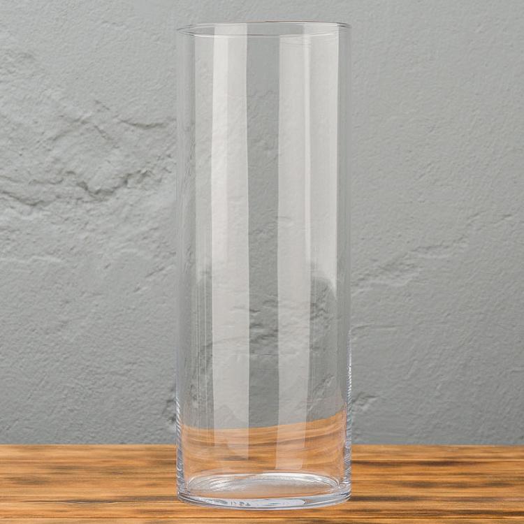 Цилиндрическая стеклянная ваза для цветов Long Cylindrical Glass Vase