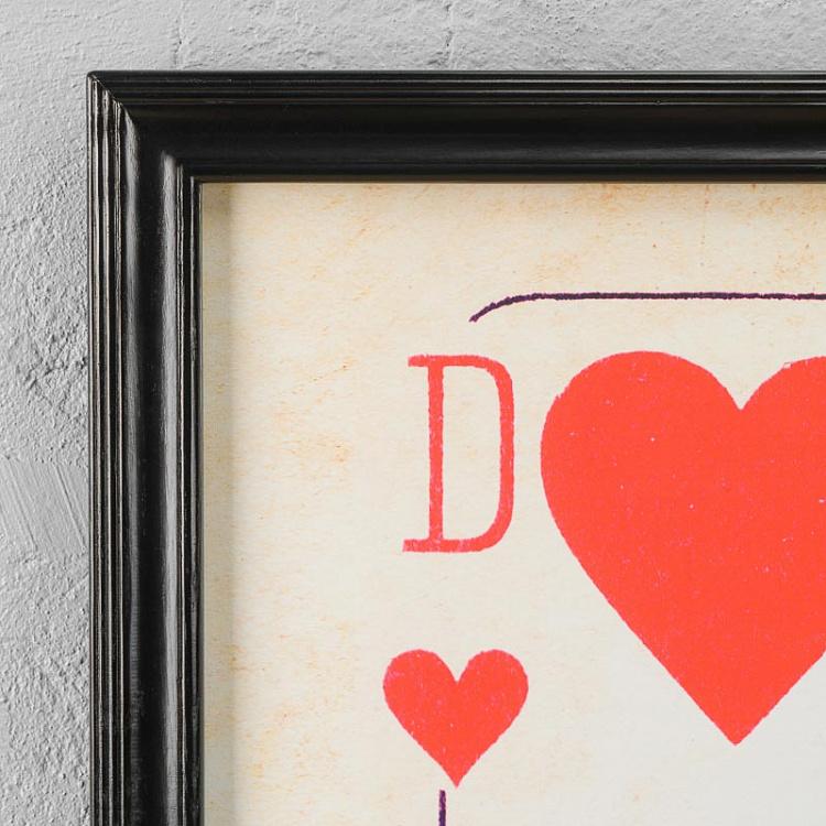 Картина-принт Червовая Дама Cards Dame Hearts