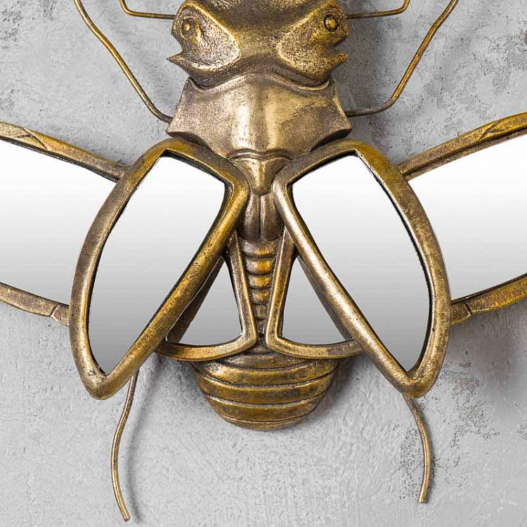 Настенное украшение с зеркалами Жук-олень Stag Beetle With Wings Wall Deco With Mirrors