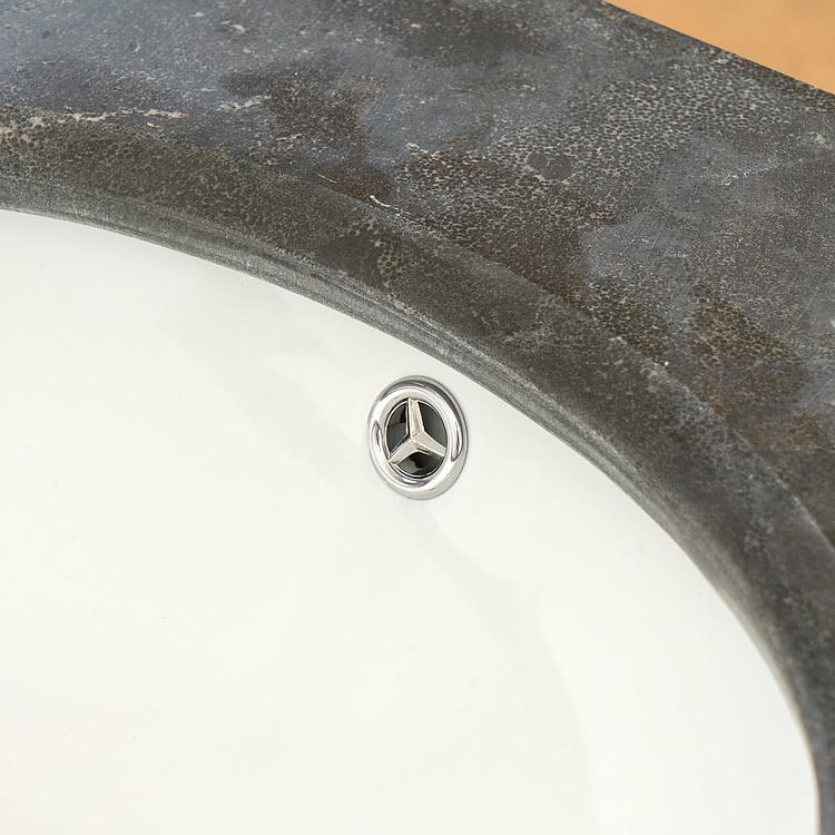 Тумба с двумя раковинами и раздвижной дверью Карелия Karelia Double Vanity With Sliding Iron Door DB