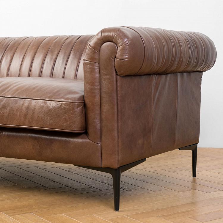 Трёхместный диван Вена Vienna 3 Seater, Black Matt Metal RM