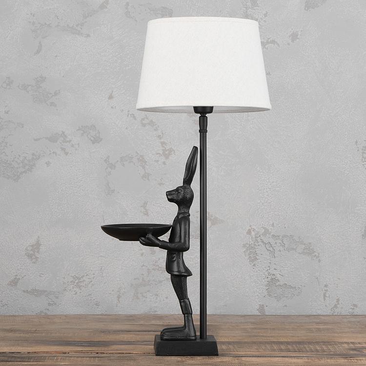 Настольная лампа с абажуром Заяц Table Lamp With Standing Hare