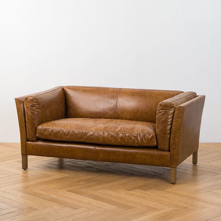 Двухместный диван Томми, светлые ножки Tommy 2 Seater, Light Brown Wood D