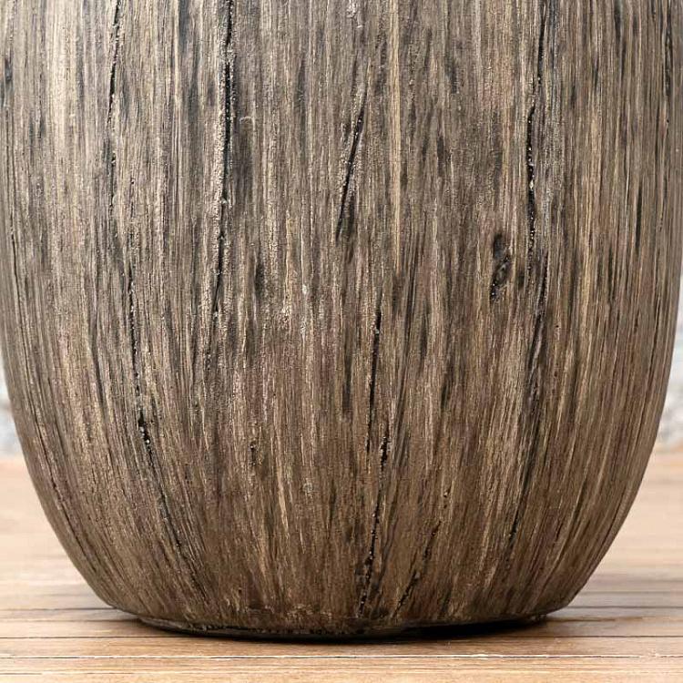 Кашпо-чаша Эффектори белёный дуб, S Effectory Wood Bowl Pot White Oak Small