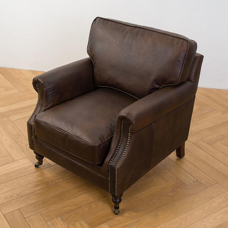 Кресло Джон, красно-коричневые ножки John Armchair, Red Brown Wood D