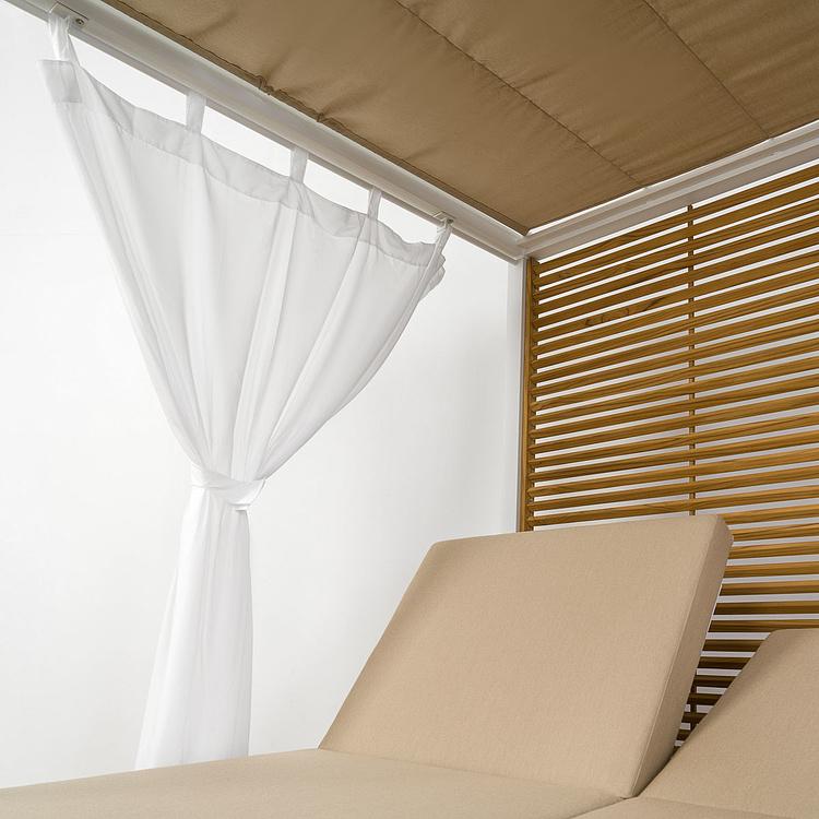 Белый садовый шатёр Каса Gazebo White Casa, Golden Teak