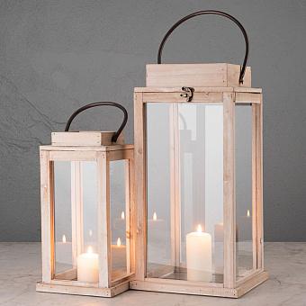 Set Of 2 Lanterns Rhode Island White Brushed
