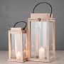Набор из 2-х подсвечников Set Of 2 Lanterns Rhode Island White Brushed