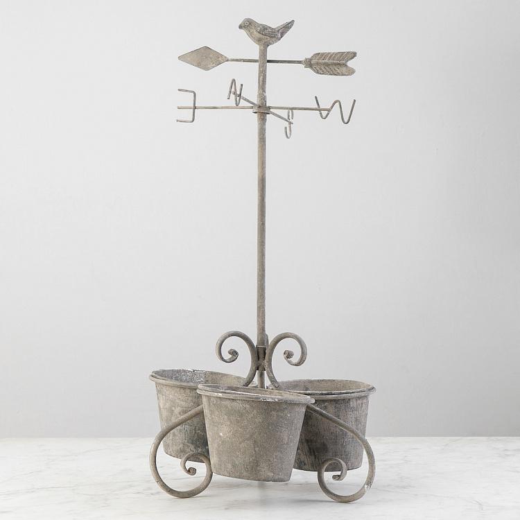 Подставка для цветов Флюгер Weathercock Round Planters