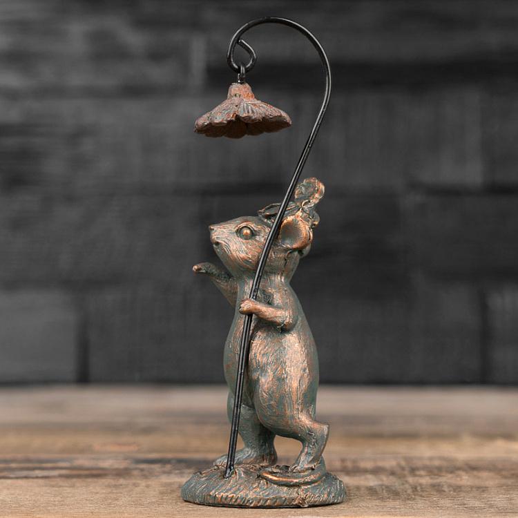 Набор из трёх статуэток Мыши с цветками Set Of 3 Small Mouses With Flowers