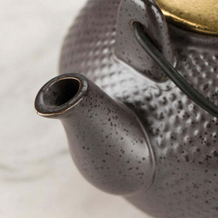 Чёрно-золотой чайник Цейлон Ceylon Teapot Black And Gold