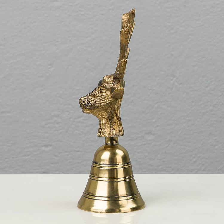 Ручной колокольчик Голова оленя Dasher Golden Deer Bell