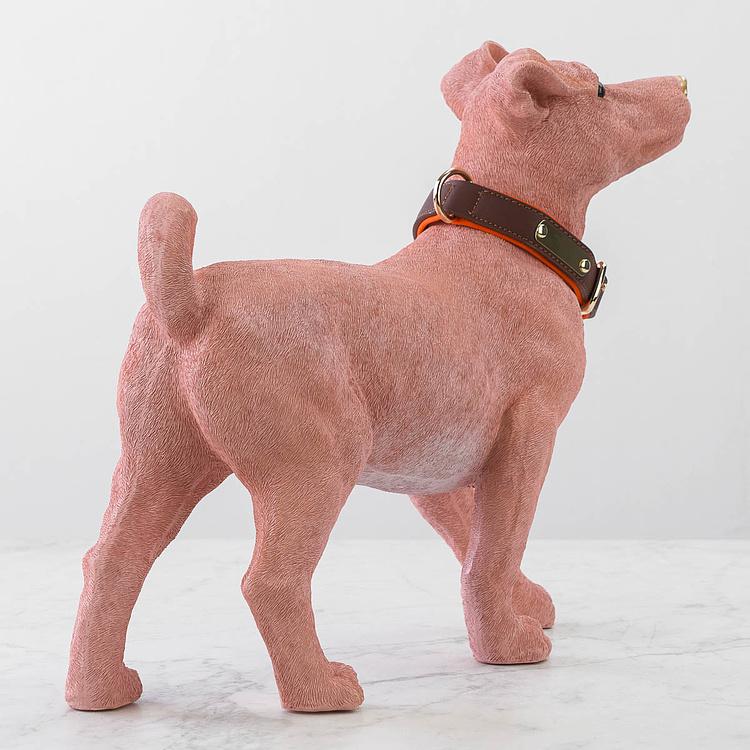Статуэтка Собака Чарли в ошейнике Dog Charlie With Collar Pink