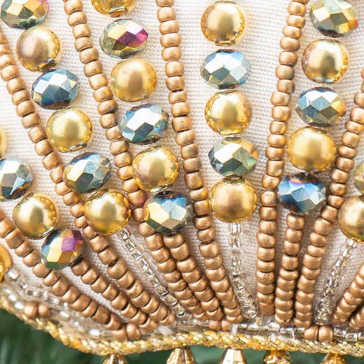 Ёлочная игрушка с бисерной вышивкой Медуза Embroidery Beads Jellyfish Gold/Multi 11 cm