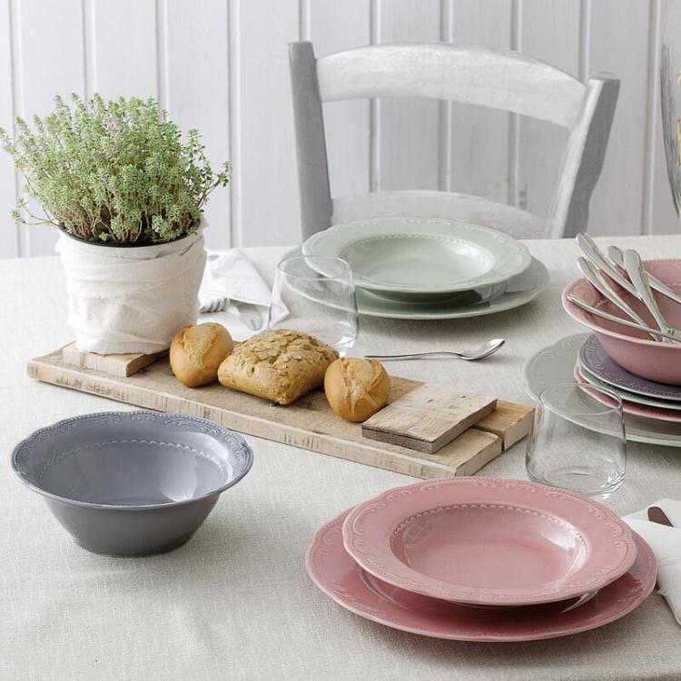 Пудрово-розовая суповая тарелка Старая Вена Vecchio Vienna Soup Plate Powder Pink