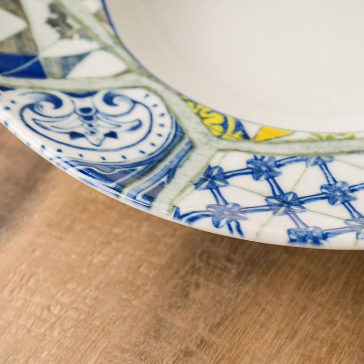 Набор из трёх тарелок для пасты Средиземноморская майолика Set Of 3 Seaside Maiolica Pasta Plates