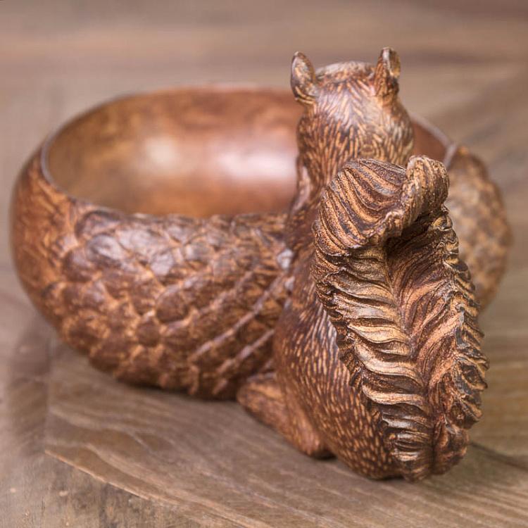 Сервировочное блюдо для орешек с белкой, S Resin Bowl Ecureuil Small