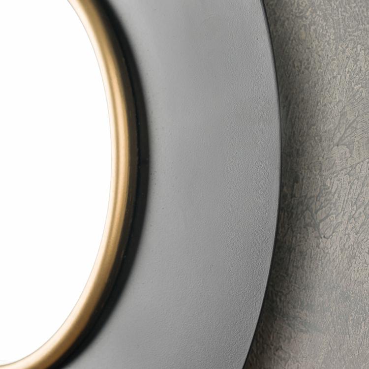 Круглое зеркало с подсветкой в чёрной раме Mirror With Led Light