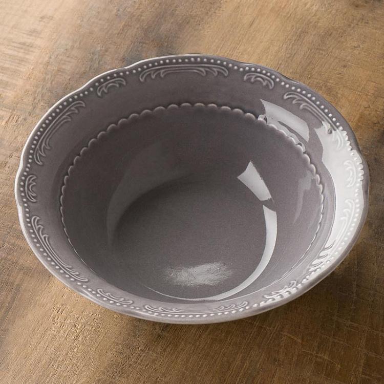 Туманно-серая салатница Старая Вена, S Vecchio Vienna Salad Bowl Small London Smoke