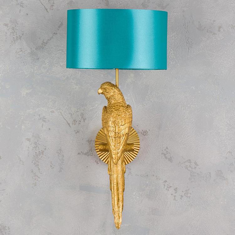 Бра с овальным бирюзовым абажуром Попугай Перси Wall Lamp Parrot Percy With Turquoise Shade
