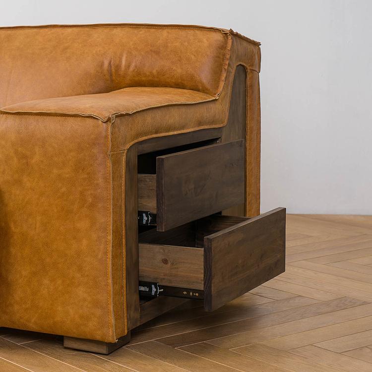 Трёхместный диван Мадрид, светлые ножки Madrid 3 Seater, Light Brown Wood D