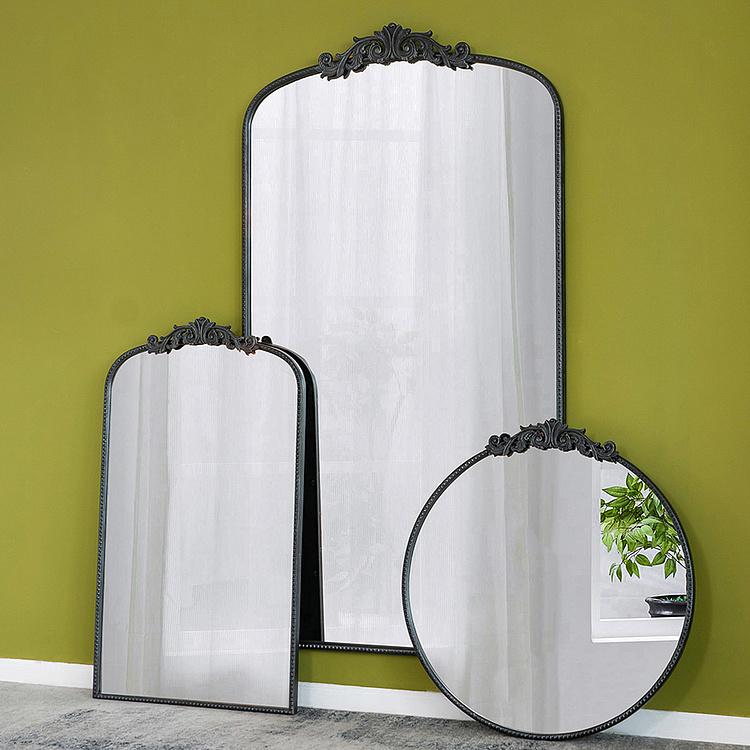 Круглое зеркало в чёрной раме Диа Dia Round Mirror Black
