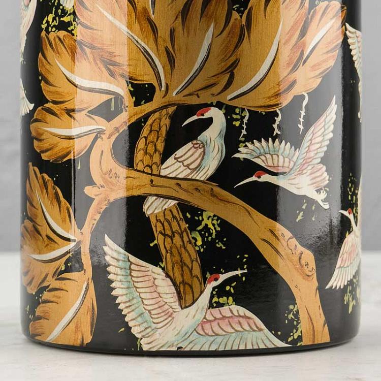Ваза с крышкой Журавли Crane Lidded Vase