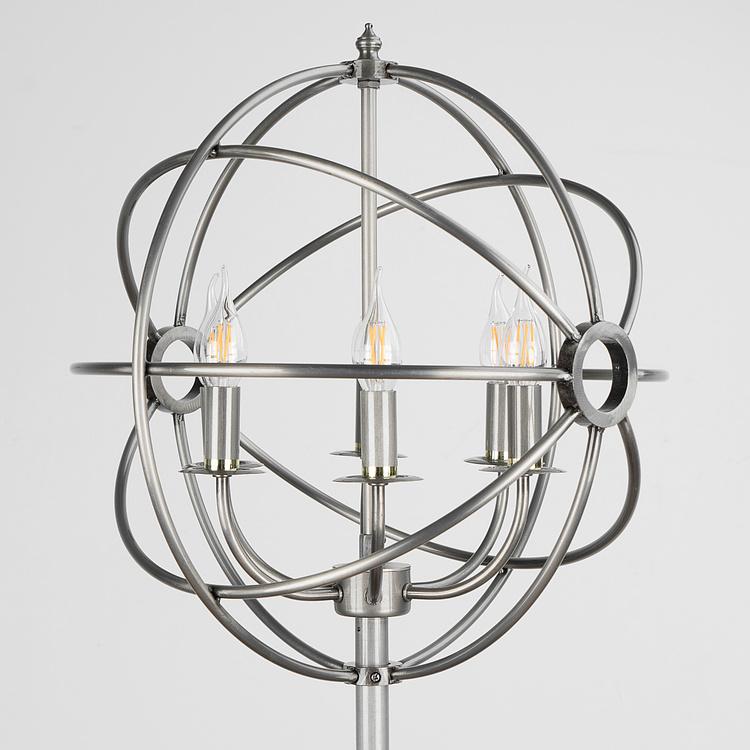 Торшер со столиком из мрамора и гироскопом Gyro Floor Lamp With Tray