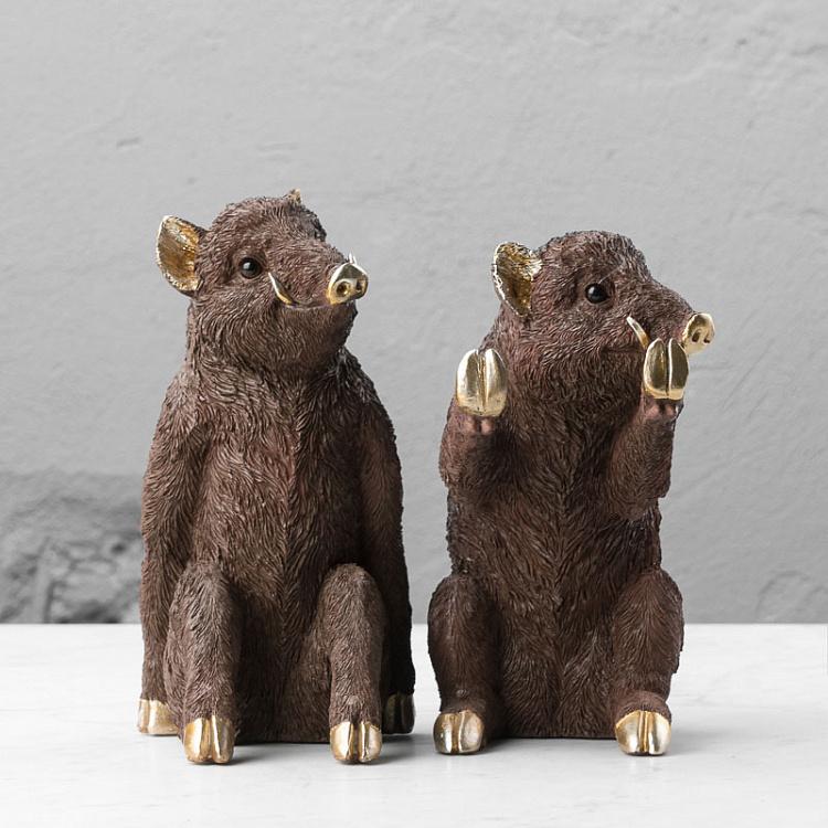 Набор из двух держателей для книг Кабаны Bookend Boar