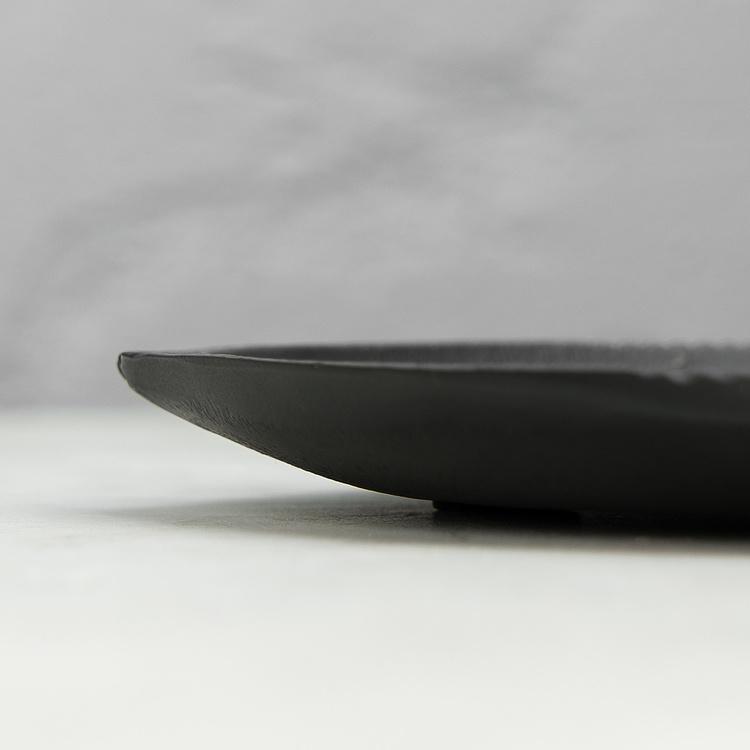 Чёрное блюдо Рыба, M Black Round Fish Dish