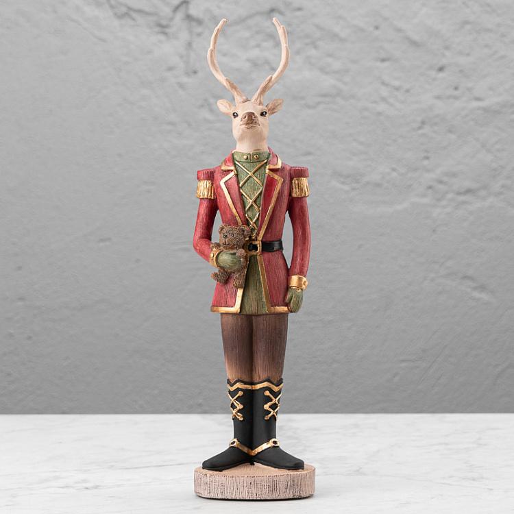 Статуэтка Олень с плюшевым мишкой Figure Deer With Teddy Bear 37,5 cm