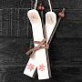 Подвесное украшение Hanging Wooden White Ski 13 cm