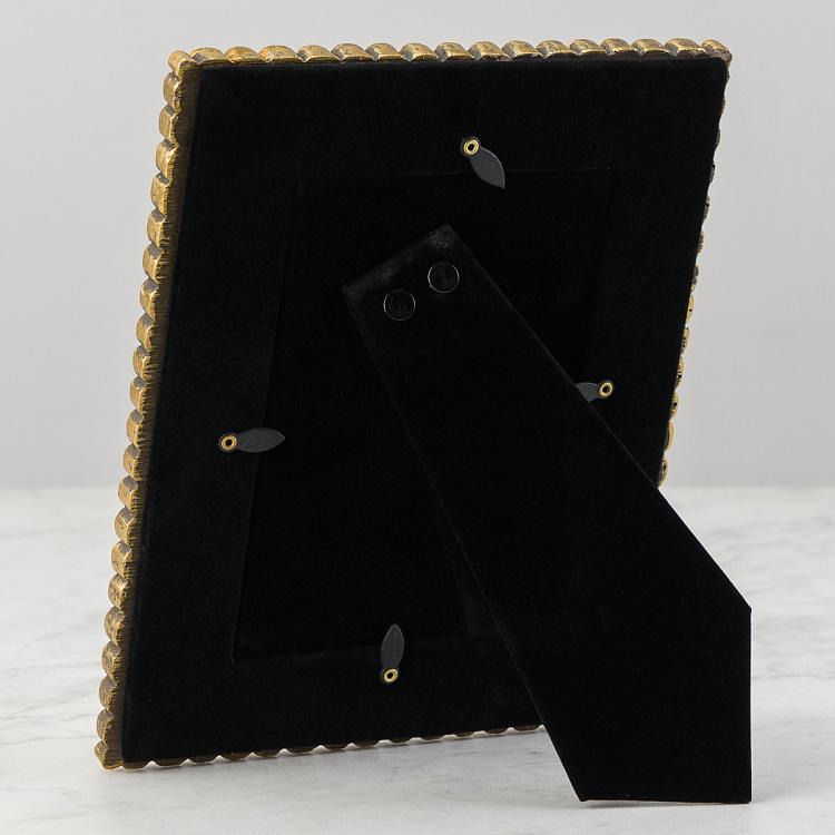 Золотистая рамка для фото с леопардовым принтом Animal Fur Photo Frame