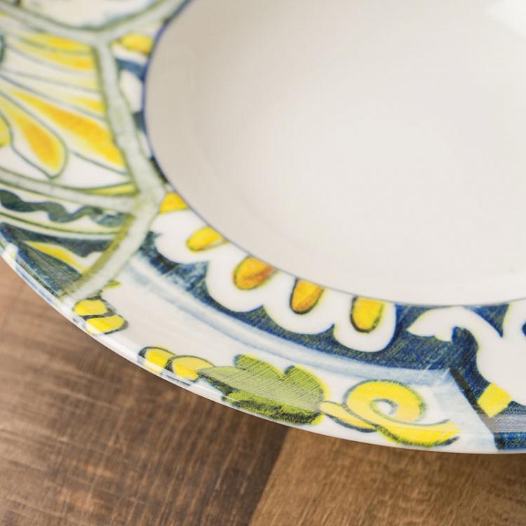 Набор из трёх тарелок для пасты Средиземноморская майолика Set Of 3 Seaside Maiolica Pasta Plates