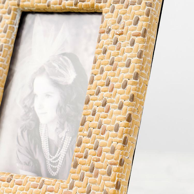 Прямоугольная рамка для фото с кирпичным узором Yellow Brick Rectangular Photo Frame