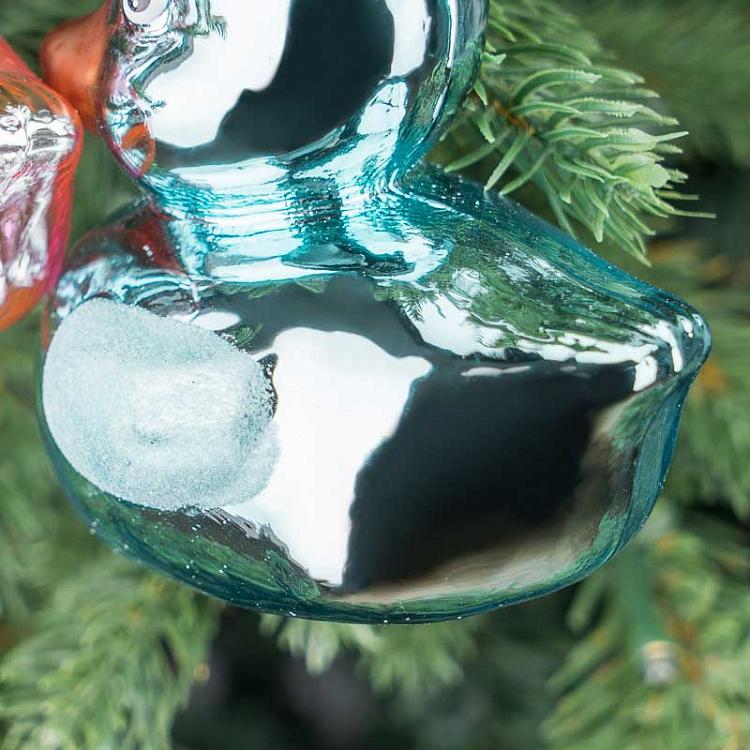 Набор из двух ёлочных игрушек Уточки розовая и голубая Set Of 2 Ducks Pink And Blue 11 cm