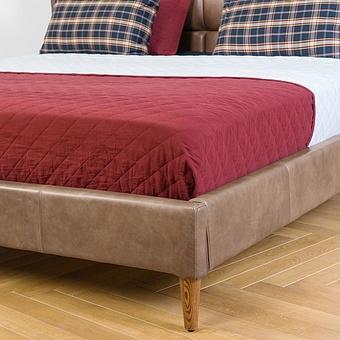 Двуспальная кровать Andorra Double Bed RM натуральная кожа Sand Master