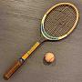 Винтажная теннисная ракетка и мяч Vintage Tennis Racket And Ball 10