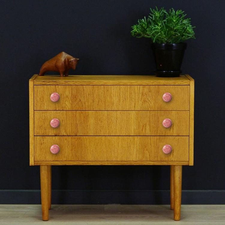 Мебельная ручка-кнопка Деко красная Deco Rouge Knob