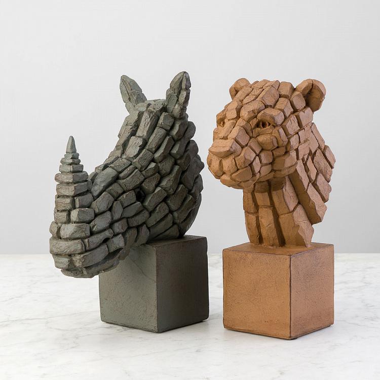 Статуэтка Бюст пантеры с эффектом треснувшей земли Panther Cracked Earth Effect Bust