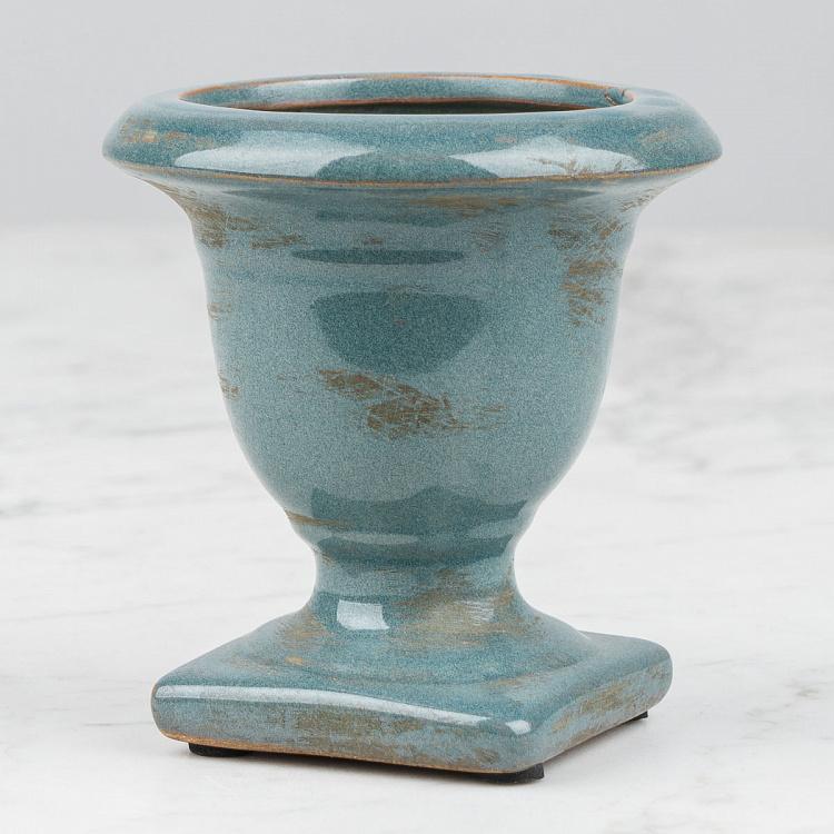 Серо-голубая мини-ваза Медичи, S Medicis Vase Grey Blue Small