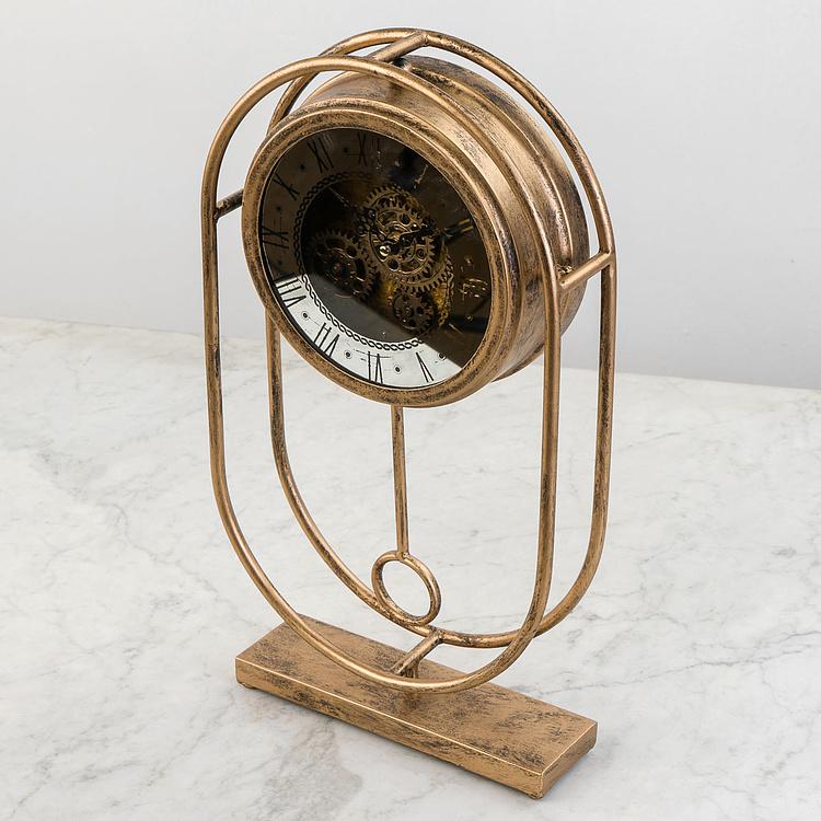 Настольные часы Индастриал Ретро с шестерёнками Industrial Retro Table Clock With Gears