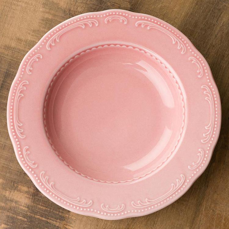 Пудрово-розовая суповая тарелка Старая Вена Vecchio Vienna Soup Plate Powder Pink